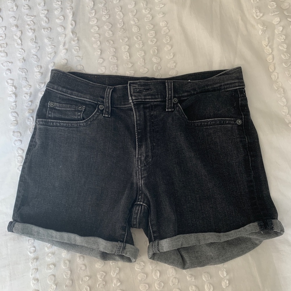 Levi black denim shorts
